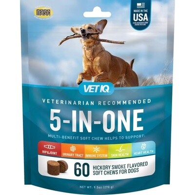 VET IQ 5 in One Multi Benefit Soft Chew 60ct.
