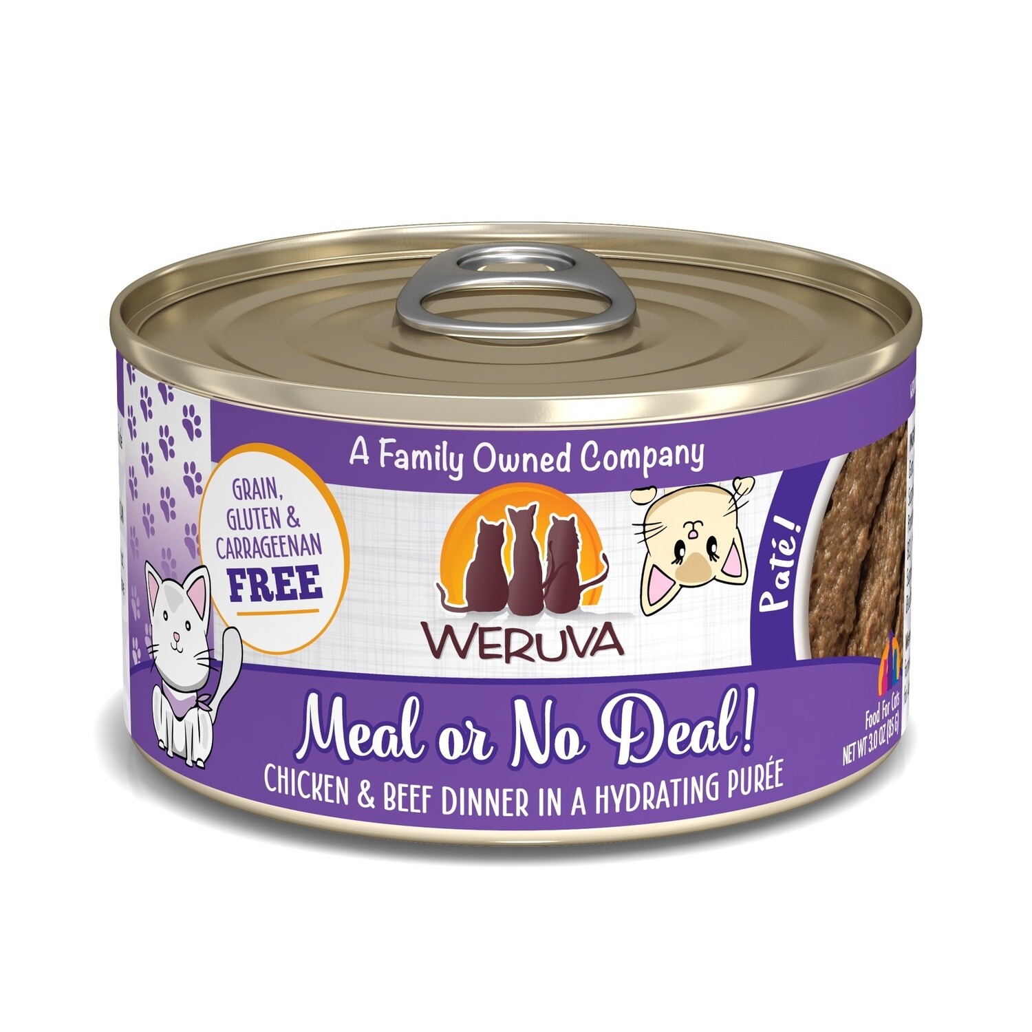 Weruva Cat Pate Meal or No Deal! Chicken &amp; Beef Dinner 3oz