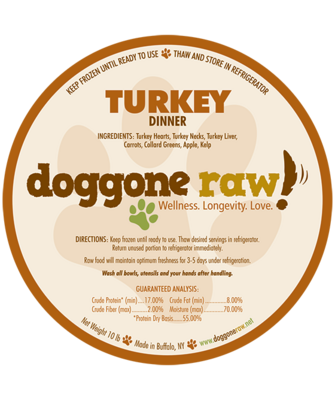 Doggone Raw Turkey Dinner