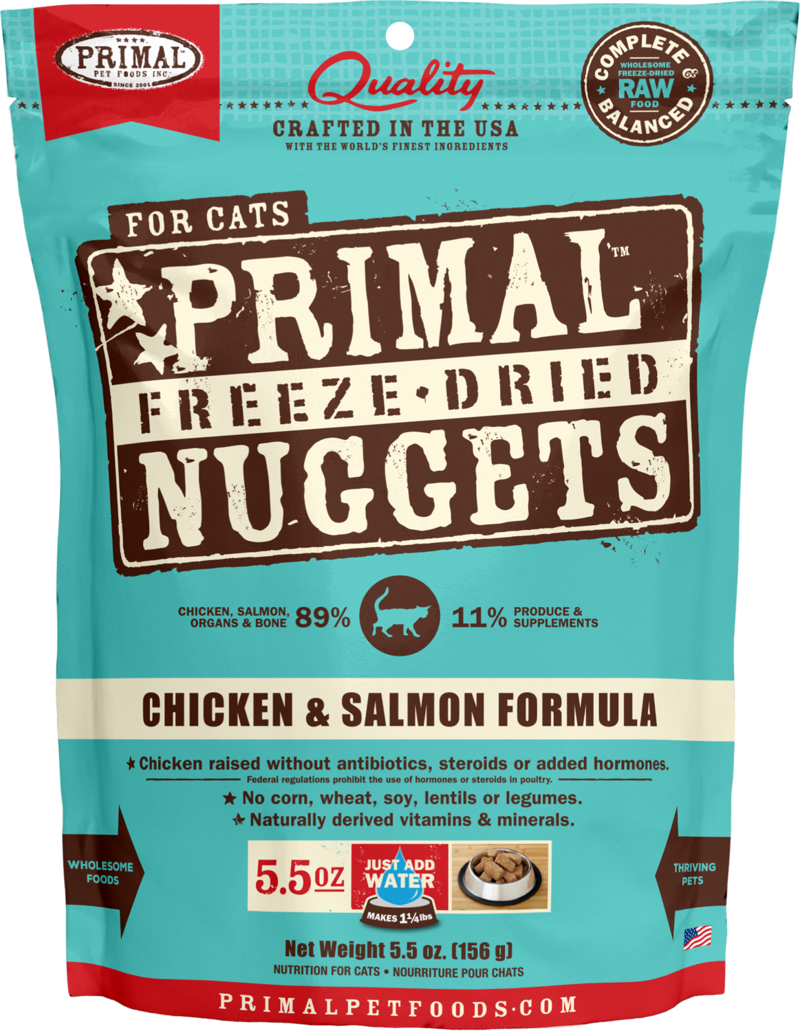 Primal Chicken &amp; Salmon Formula Nuggets Freeze-Dried Raw, Size: 5.5oz