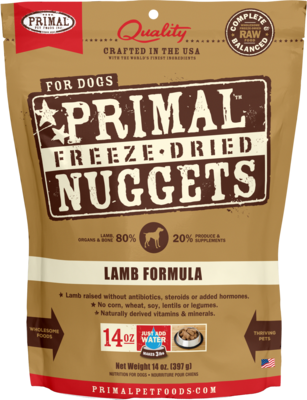 Primal Lamb Formula Nuggets Freeze Dried Raw 14oz