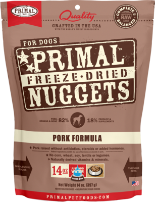 Primal Pork Formula Nuggets Freeze Dried Raw 14oz