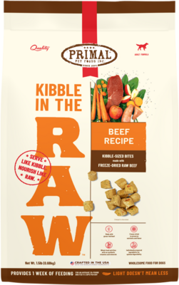 Primal Freeze Dried Kibble In The Raw Beef Recipe