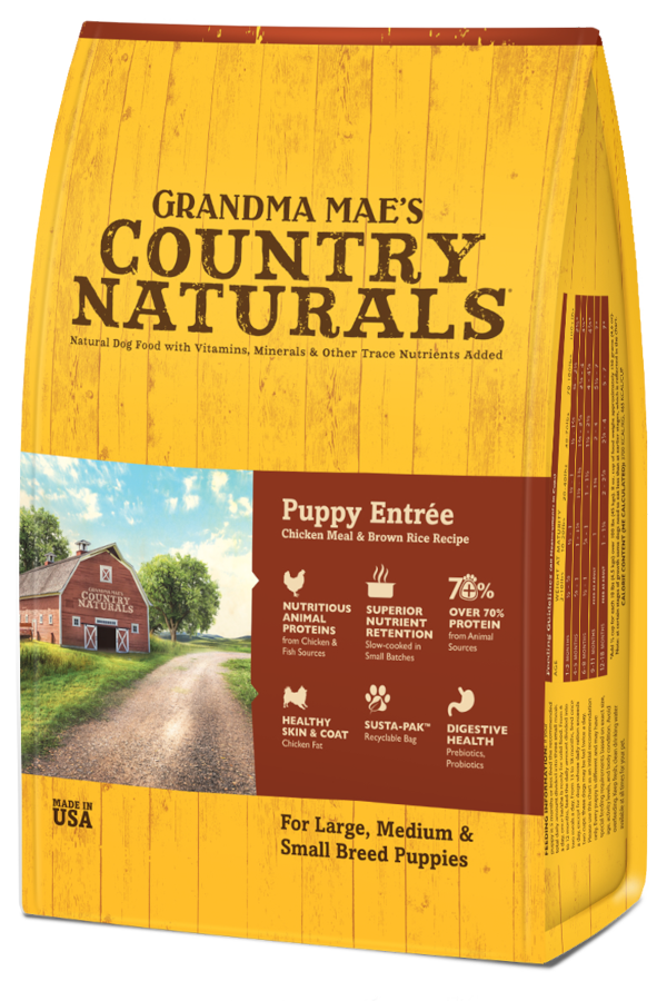 Grandma Mae&#39;s Country Naturals Puppy Entrée, Size: 4lb