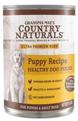 Grandma Mae&#39;s Country Naturals Puppy Recipe Pate 13oz