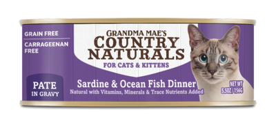 Grandma Mae&#39;s Country Naturals Grain-Free Sardine &amp; Ocean Fish Dinner 5.5oz
