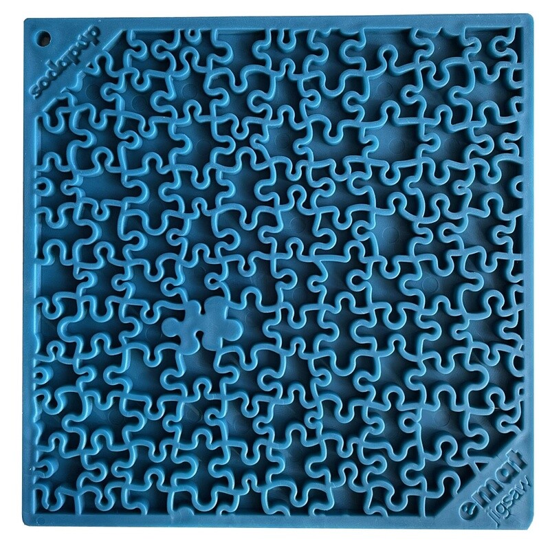 SodaPup emat Jigsaw Design Enrichment Lick Mat, Color: Blue