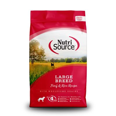 NutriSource Large Breed Beef &amp; Rice Recipe 26lb