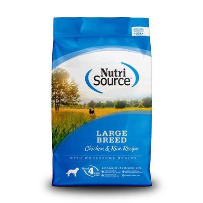 NutriSource Large Breed Chicken &amp; Rice Recipe 26lb