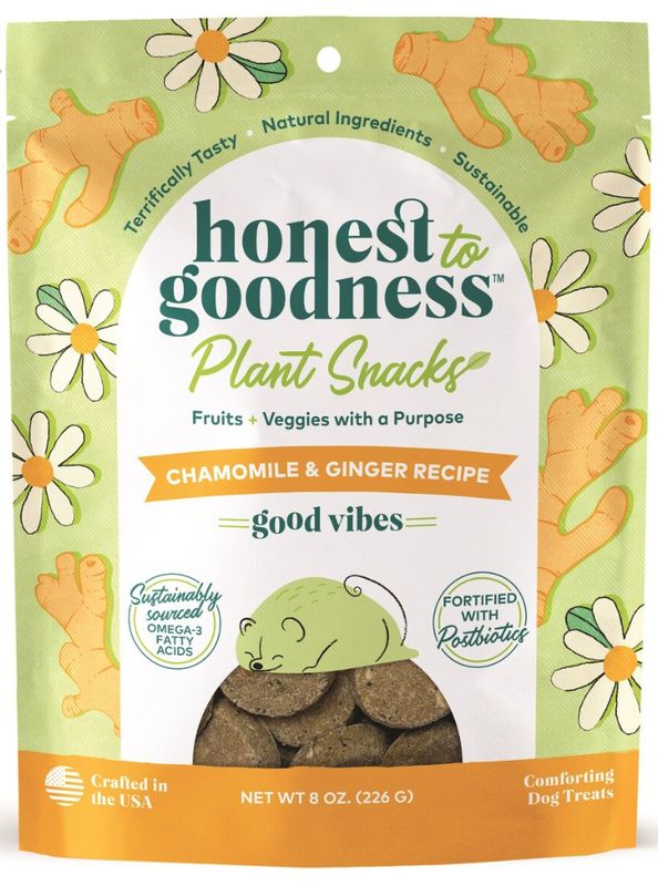 Honest To Goodness™ Plant Snacks Good Vibes Chamomile &amp; Ginger Recipe Dog Treats 8oz