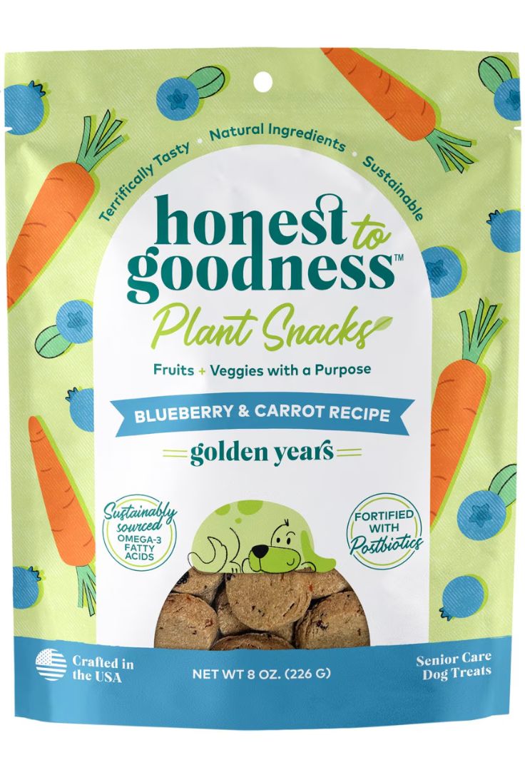 Honest To Goodness™ Plant Snacks Golden Years Blueberry &amp; Carrot Recipe Dog Treats 8oz