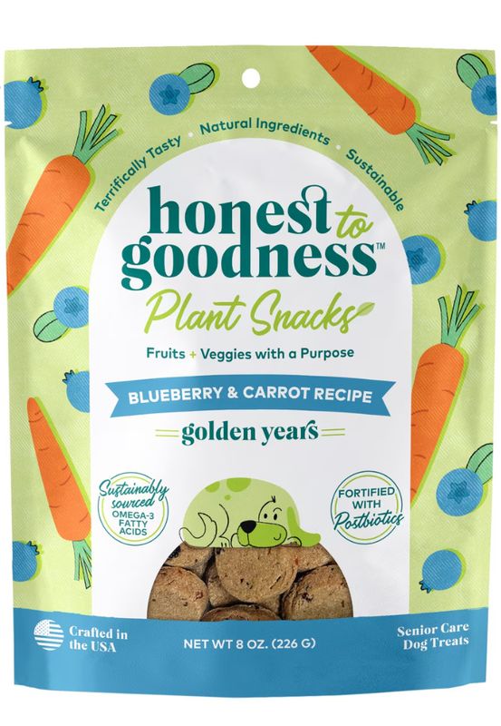 Honest To Goodness™ Plant Snacks Golden Years Blueberry &amp; Carrot Recipe Dog Treats 8oz