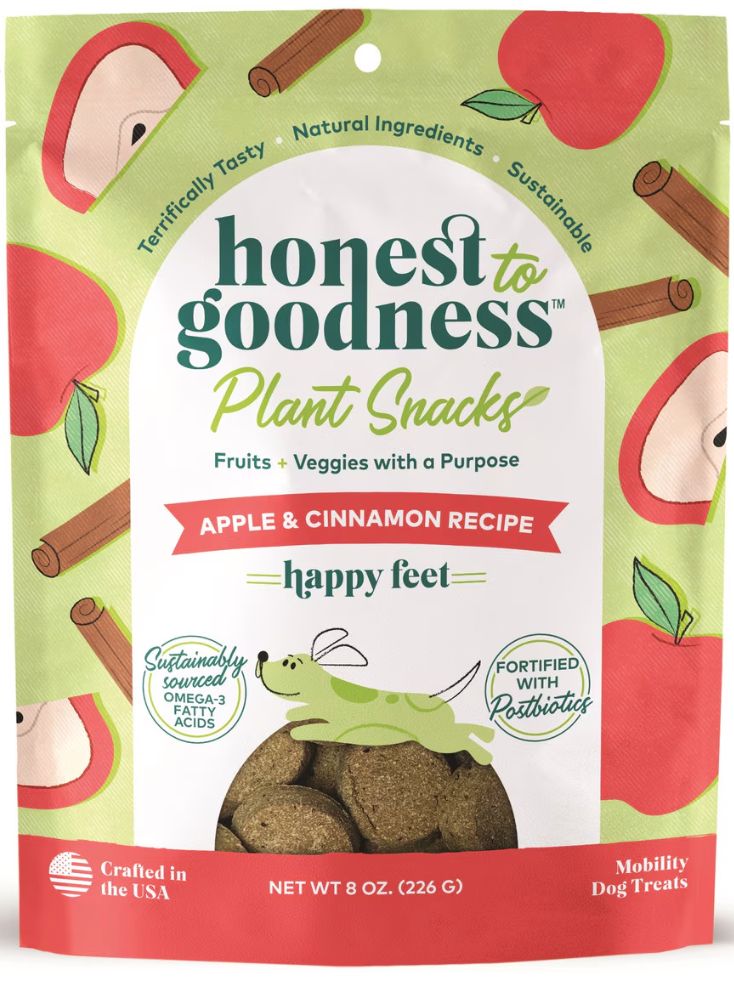 Honest To Goodness™ Plant Snacks Happy Feet Apple &amp; Cinnamon Recipe Dog Treats 8oz