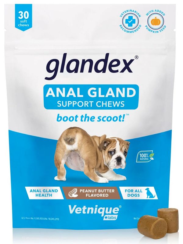 Glandex Soft Chews Anal Gland Support for Dogs 30-Count