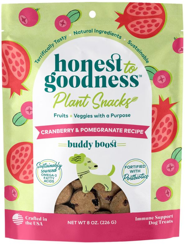 Honest To Goodness™ Plant Snacks Buddy Boost Cranberry &amp; Pomegranate Recipe Dog Treats 8oz