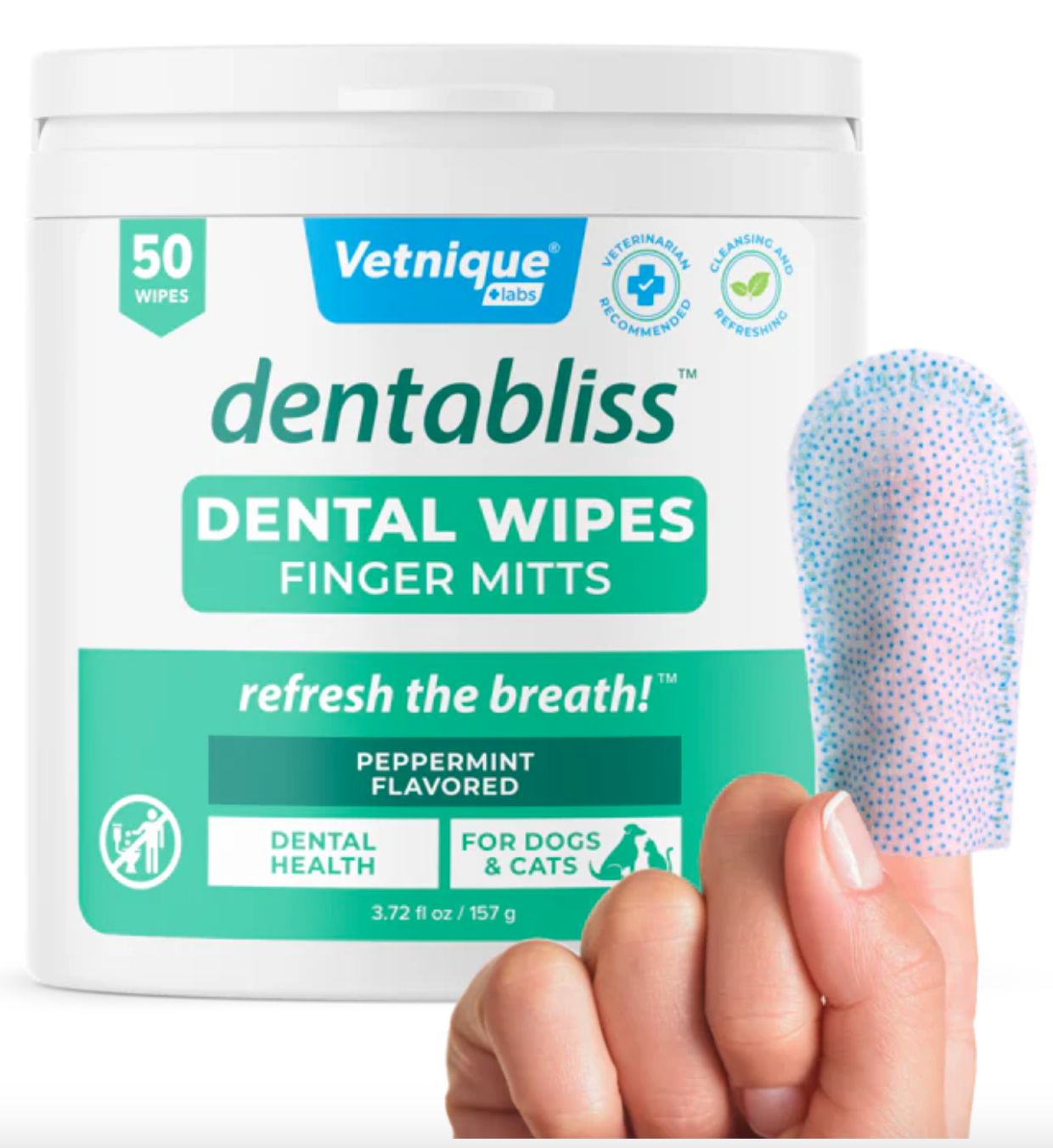 Glandex Dentabliss Breath Freshening Finger Mitt 50-Count