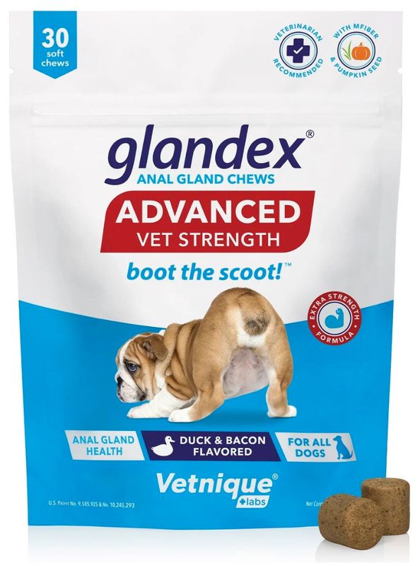 Glandex Duck &amp; Bacon Advanced Vet Strength Soft Chew 30-Count