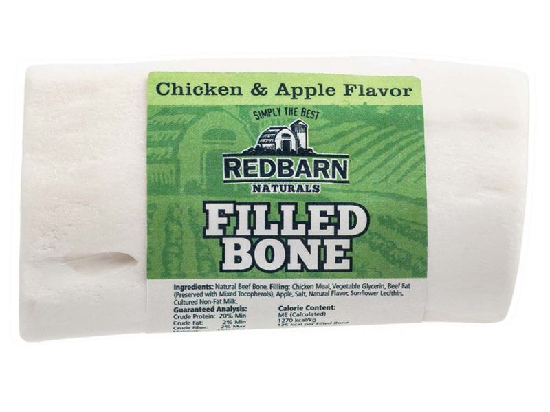 Redbarn Pet Products Naturals Filled Bone Dog Treat Chicken &amp; Apple
