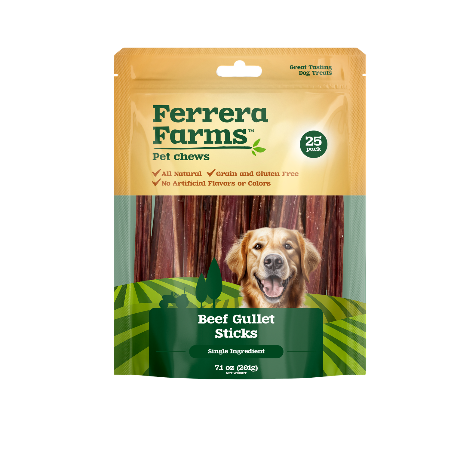Ferrera Farms Beef Gullet Sticks 25-Pack