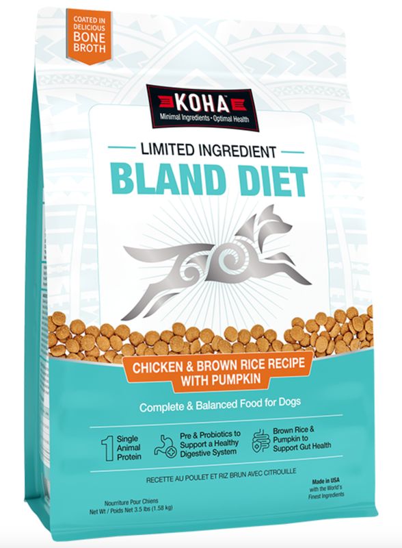 KOHA Limited Ingredient Dry Bland Diet Chicken &amp; Brown Rice Recipe with Pumpkin for Dogs