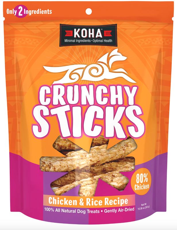 KOHA Crunchy Sticks Chicken &amp; Rice Recipe 10.58oz