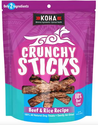 KOHA Crunchy Sticks Beef &amp; Rice Recipe 10.58oz