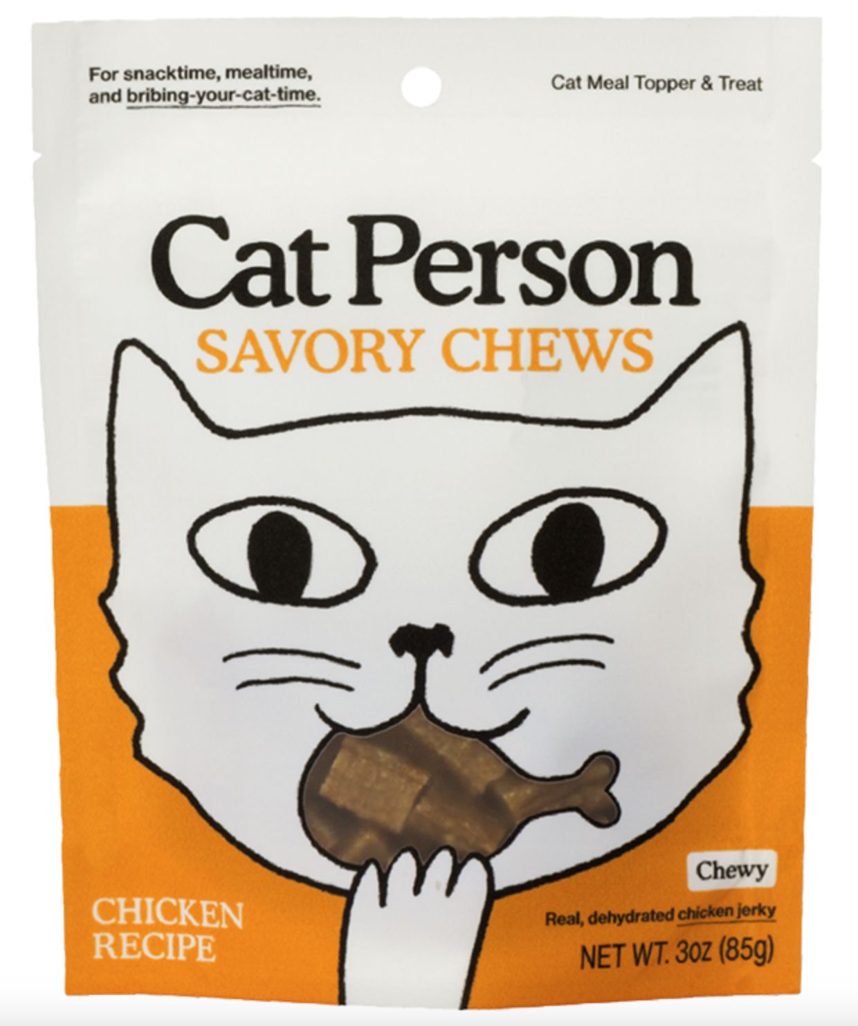 Cat Person Treats Savory Chews Chicken 3oz