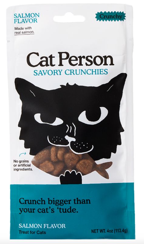 Cat Person Treats Savory Crunchies Salmon 2oz