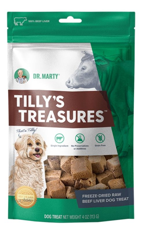 Dr. Marty's Tilly's Treasures Beef Liver Dog Treat 4oz