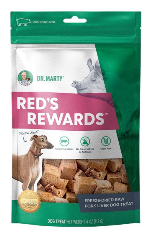 Dr. Marty's Red's Rewards Pork Liver Dog Treat 4oz