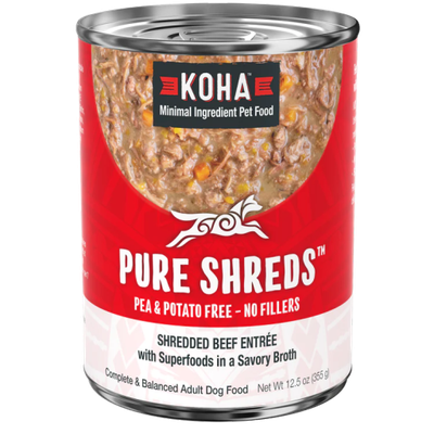 Koha Grain Free Shredded Beef Dog Food 12.5oz