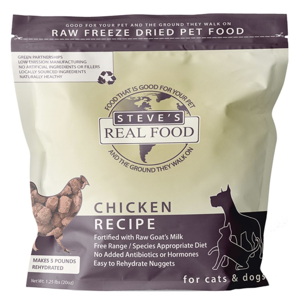 Steve's Real Food Freeze-Dried Chicken Nuggets for Dogs 1.25lb