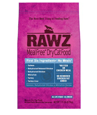 RAWZ Meal Free Salmon Chicken Whitefish Recipe Dry Cat Food