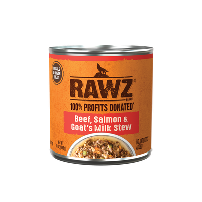 RAWZ Beef, Salmon &amp; Goat's Milk Stew 10oz