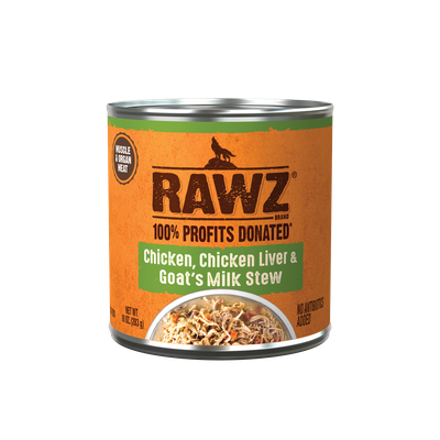 RAWZ Chicken, Chicken Liver &amp; Goat's Milk Stew 10oz