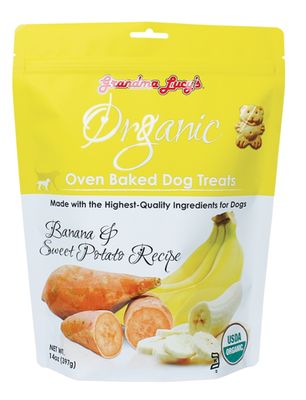 Grandma Lucy's Organic Banana &amp; Sweet Potato Oven Baked Dog Treats 14oz