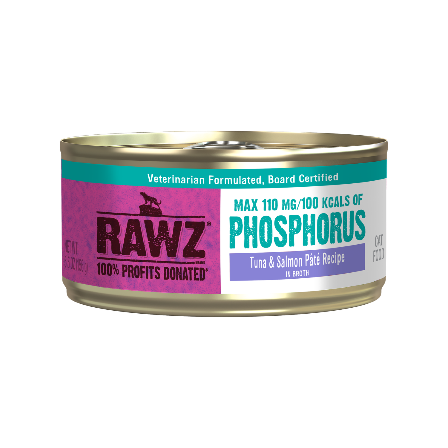 RAWZ Phosphorous Tuna &amp; Salmon Pâté Canned Cat Food 5.5 oz