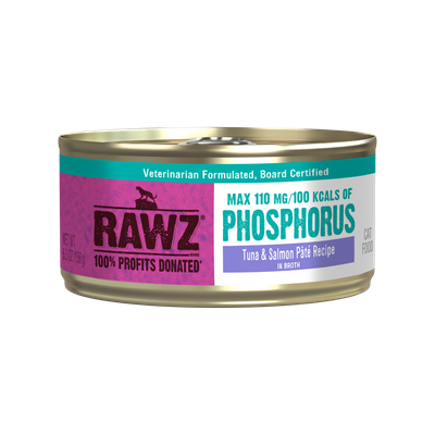 RAWZ Phosphorous Tuna &amp; Salmon Pâté Canned Cat Food 5.5 oz