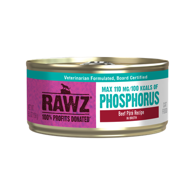 RAWZ Phosphorous Beef Pâté Canned Cat Food 5.5 oz