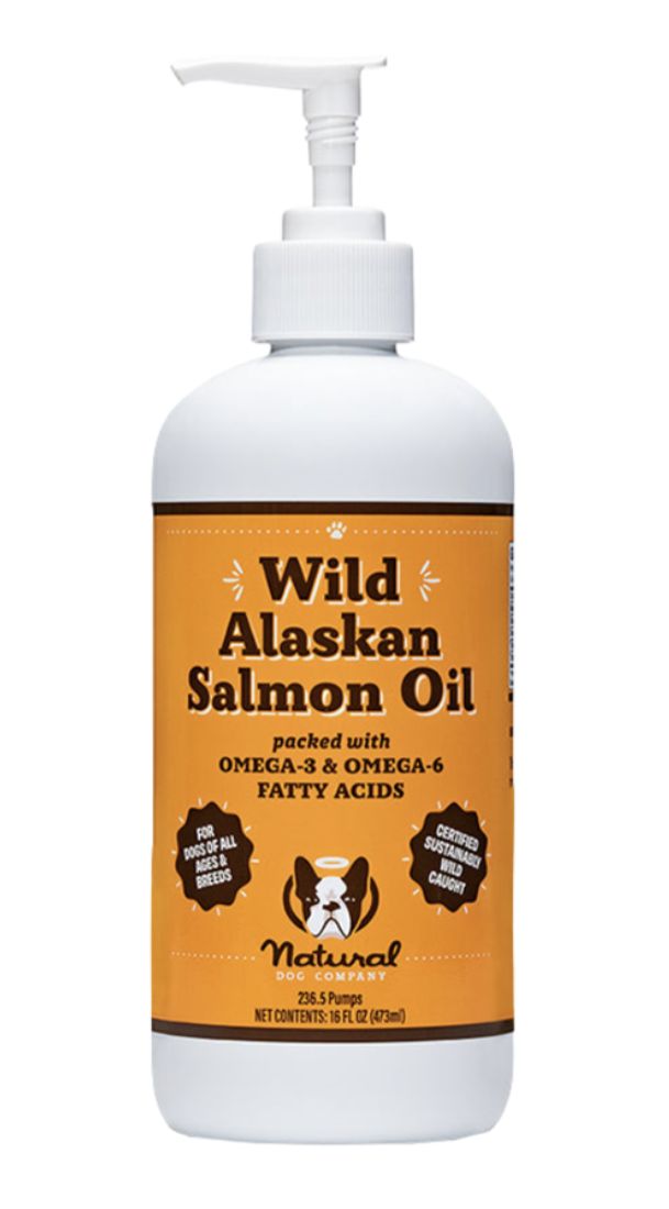 Natural Dog Company Wild Alaskan Salmon Oil for Dogs &amp; Cats