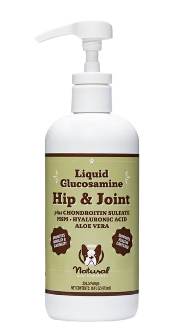 Natural Dog Company Liquid Glucosamine Hip &amp; Joint Oil for Dogs 16oz