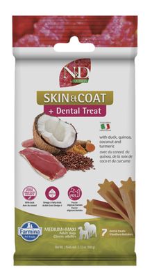 Farmina N&amp;D Quinoa Skin &amp; Coat Quail Adult Canine Medium &amp; Maxi Dental Sticks 7-Count