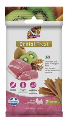 Farmina N&amp;D Tropical Selection Pork, Spelt, Oats, and Tropical Fruit Adult Canine Medium &amp; Maxi Dental Sticks 7-Count