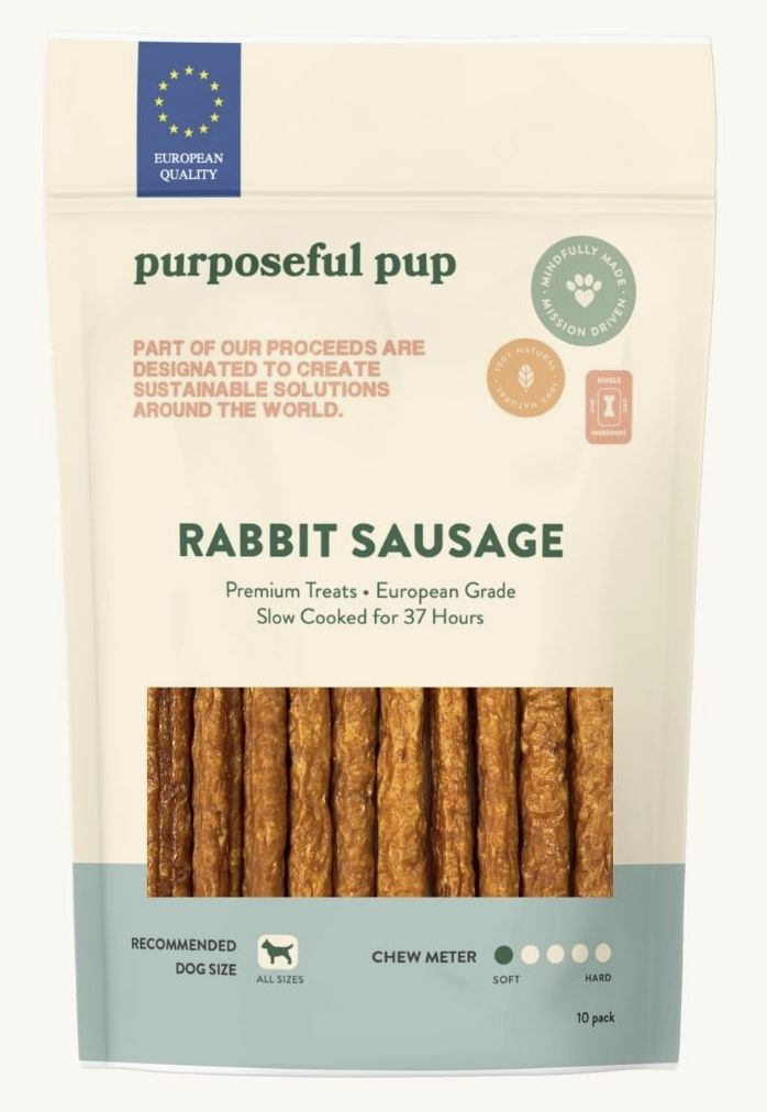 Purposeful Pup Rabbit Sausage 10-Pack