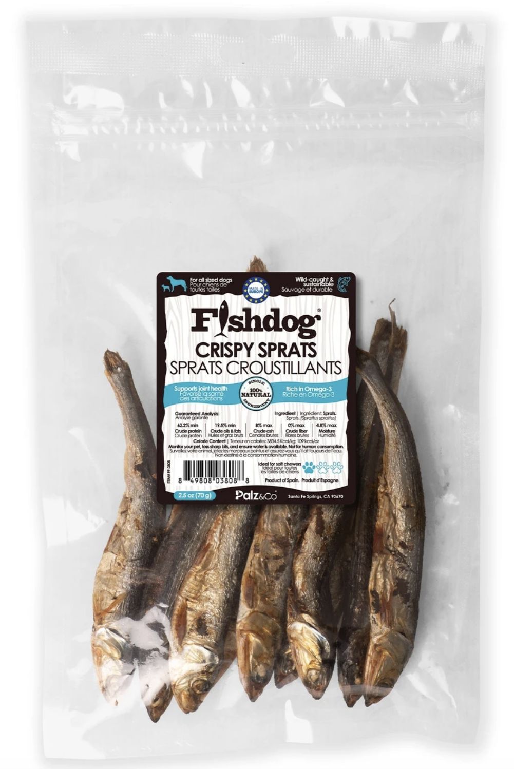 Palz &amp; Co Fishdog Crispy Sprats 2.5oz