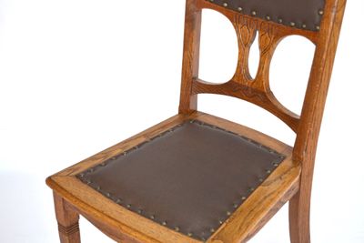 Toller restaurierter Jugendstilstuhl um 1905 Eiche