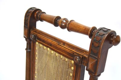 Antiker Gründerzeit-Walzenstuhl um 1880 mit Sterngeflecht