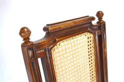 antiker Gründerzeitstuhl, Buche um 1880 im restaurierten Zustand