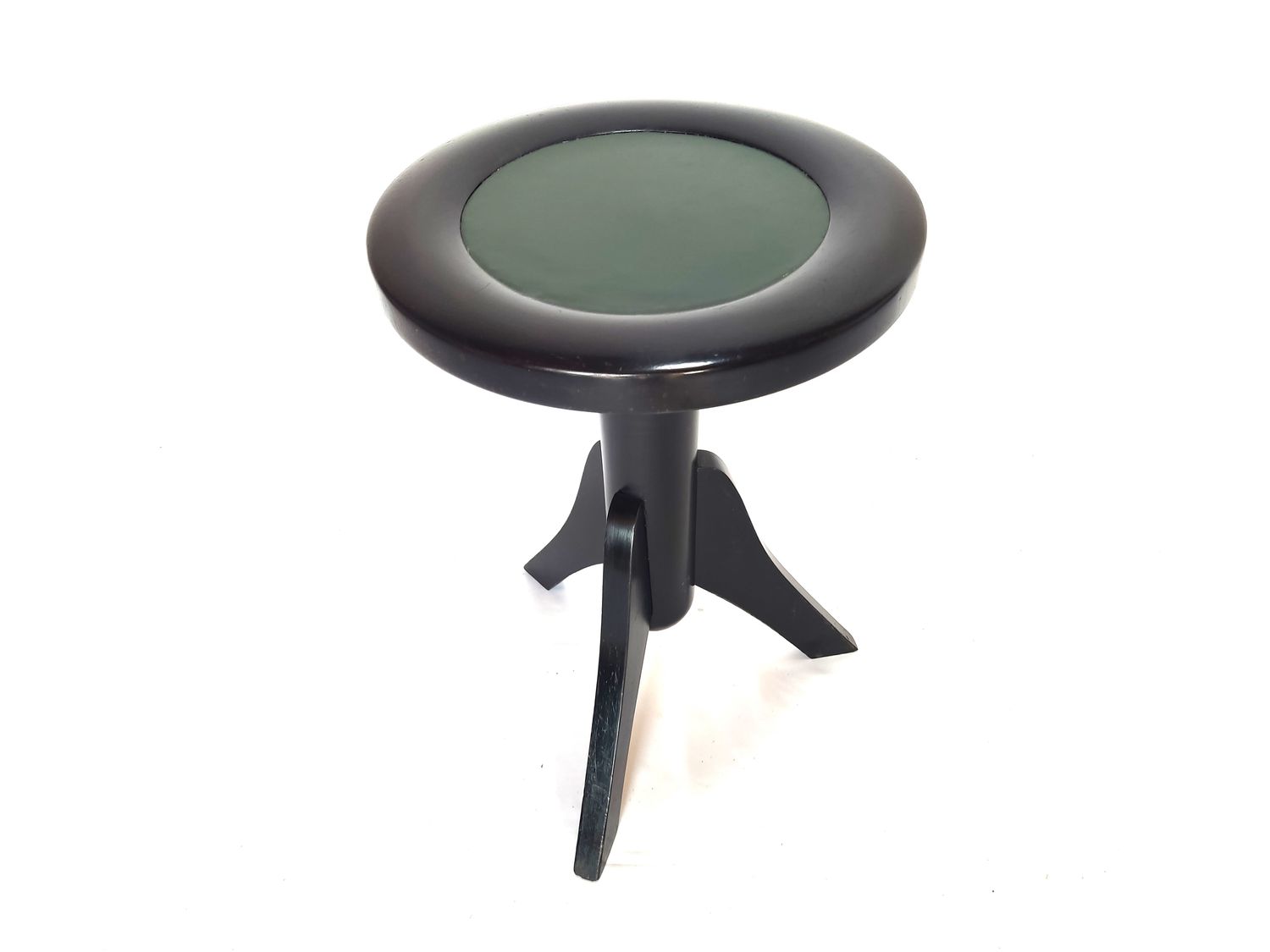 Antiker restaurierter Klavierhocker Buche um 1920 ebonisiert