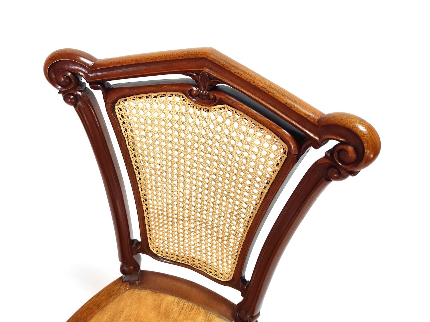 Louis-Philippe-Damenstuhl um 1860 Nussbaum restauriert